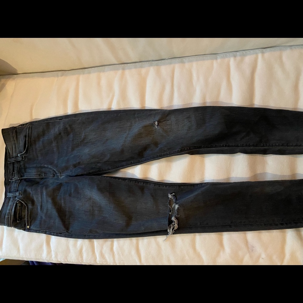 Hudson regular length grey/black jeans